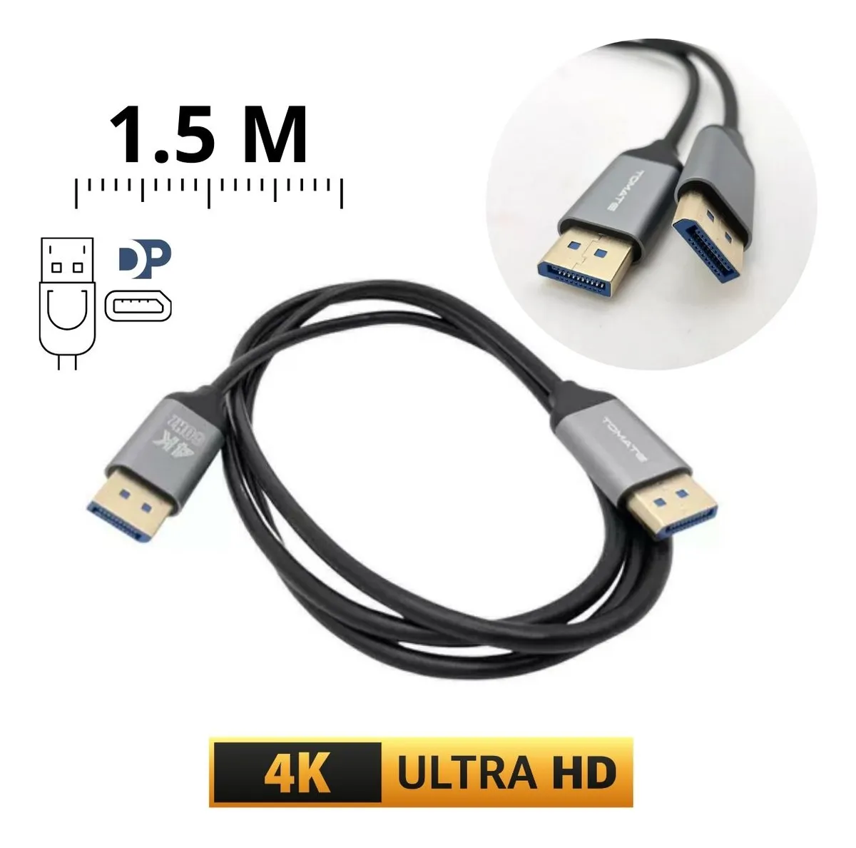 Cabo Displayport 1.2 Ultra Hd 4k - Imagem 6