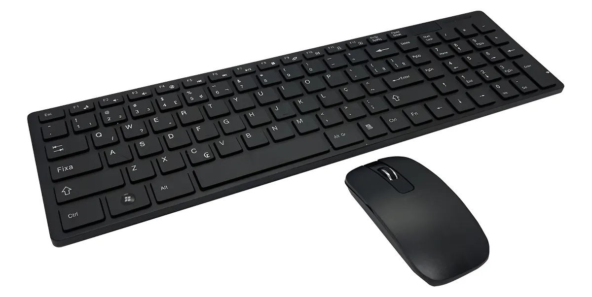 Kit Teclado E Mouse Wireless Sem Fio Ultra Slim 2.4ghz - Imagem 3