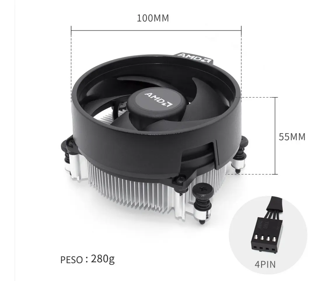 Cooler Am4 Amd Wraith Stealth Preto - Imagem 3