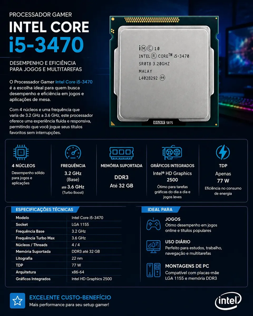 Processador Intel Core i5-3470 - Imagem 3